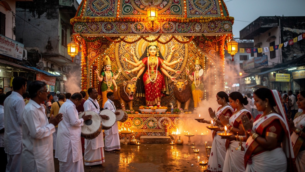 Durga Puja celebration in Uttarpara