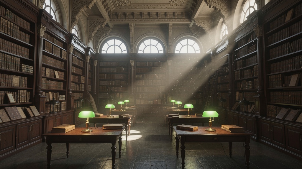 Interior of Jaykrishna Public Library